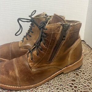 Bed Stu Brown Leather Ankle Boots
